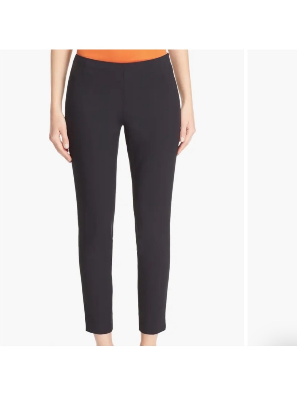 Lafayette 148 New York Black Cropped Slim Ankle Pants